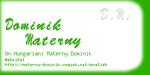 dominik materny business card